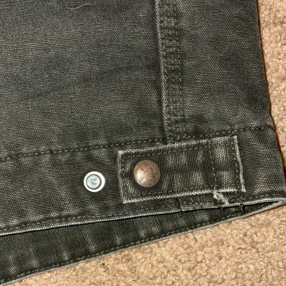 Carhartt Dark Green Jacket with Brown Collar Men’s J97 MOS - Picture 12 of 14